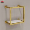 Gold Stainless Steel Wall-Mounted Display Rack