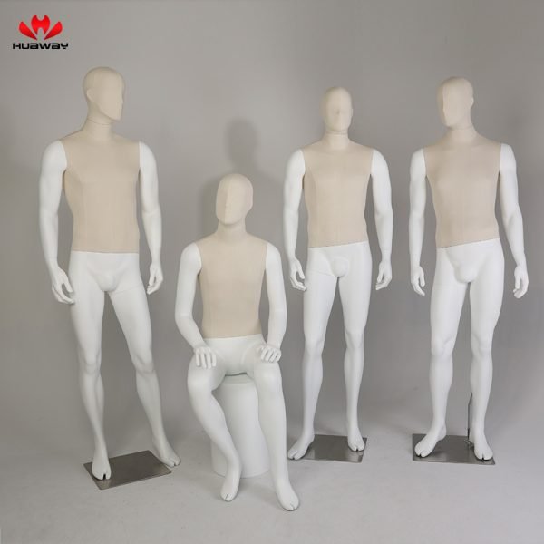 Male Full Body Fabric Covered Mannequin