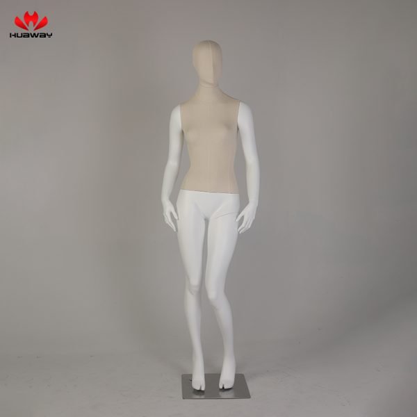 Factory Price Matte White Fabric Female Mannequin
