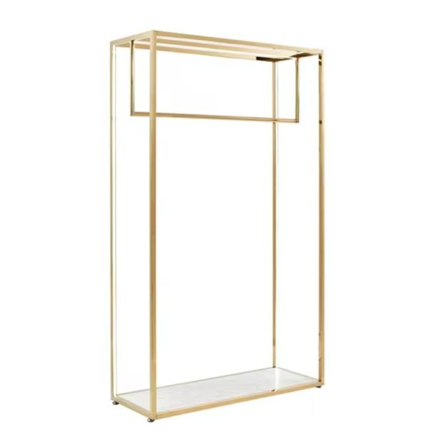 Custom Gold Clothing Display Rack