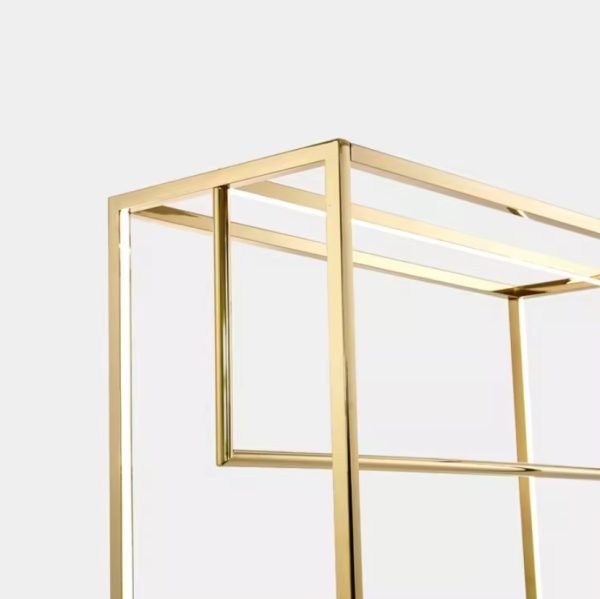 Custom Gold Clothing Display Rack