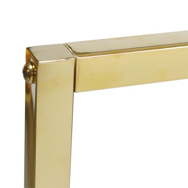 Custom Gold Stainless Steel Clothing Display Rack