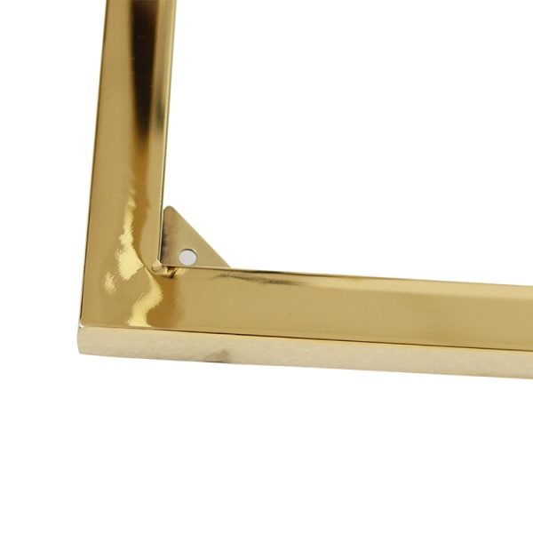 Custom Gold Stainless Steel Clothing Display Rack