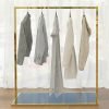 Custom Gold Stainless Steel Clothing Display Rack