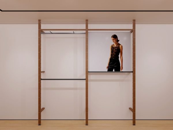 Store Design Display Rack – Garment Hanging Rack & Handbag Display Stand