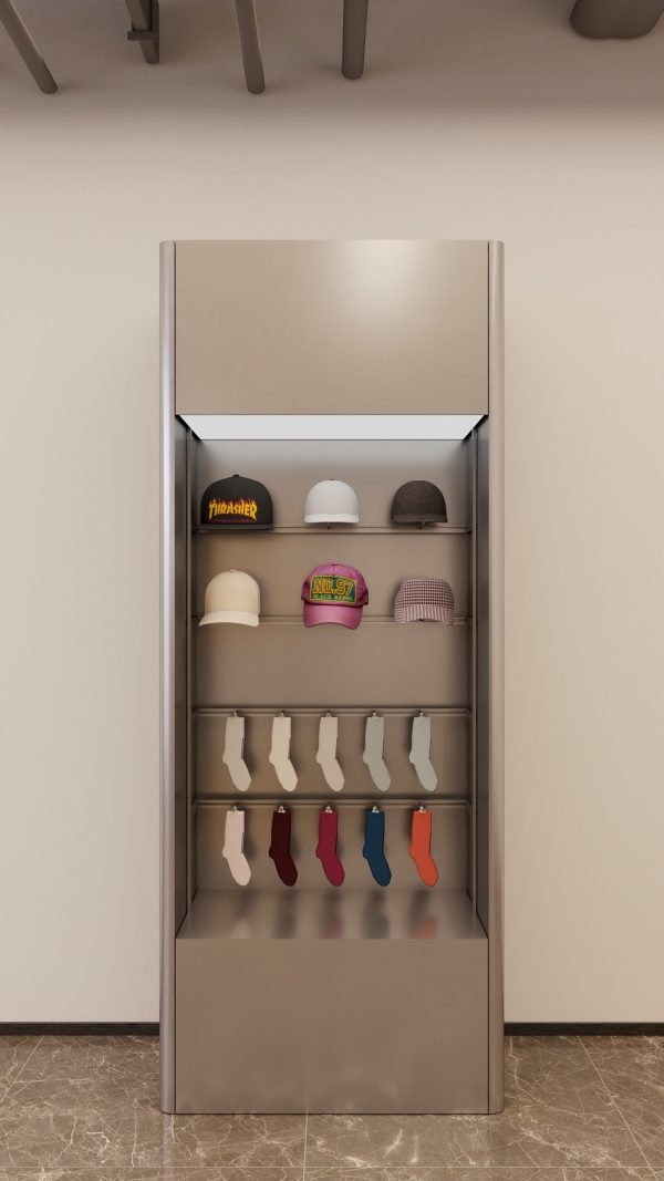 产品渲染-未命名-20250616-183518 Custom Wall Display Rack – Handbag, Hat & Socks Showcase