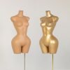 卡戴珊 Fiberglass Curvy Female Torso Golden Mannequin
