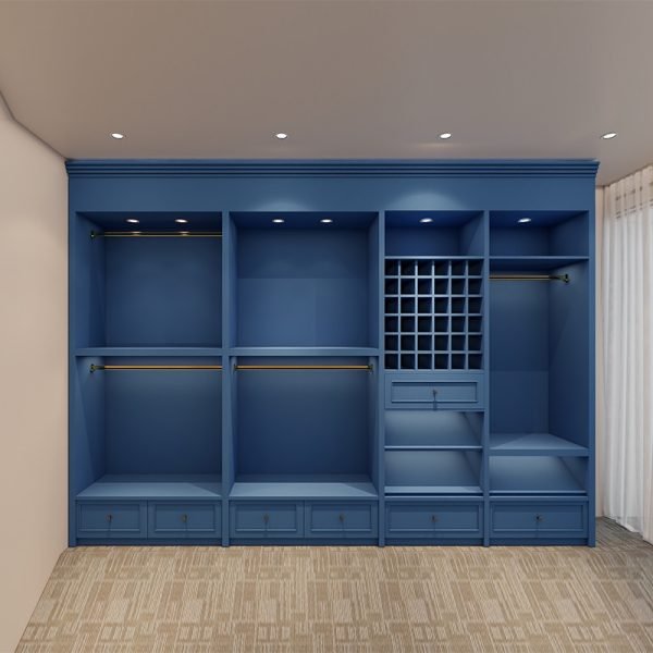 蓝色衣柜主图2 Custom Store Display Shelves