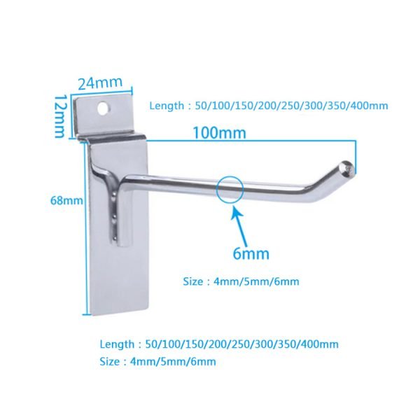 Metal Slatwall Display Hooks