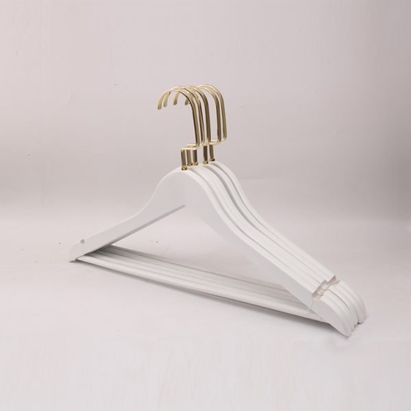 Luxury White Wooden Suit Hangers