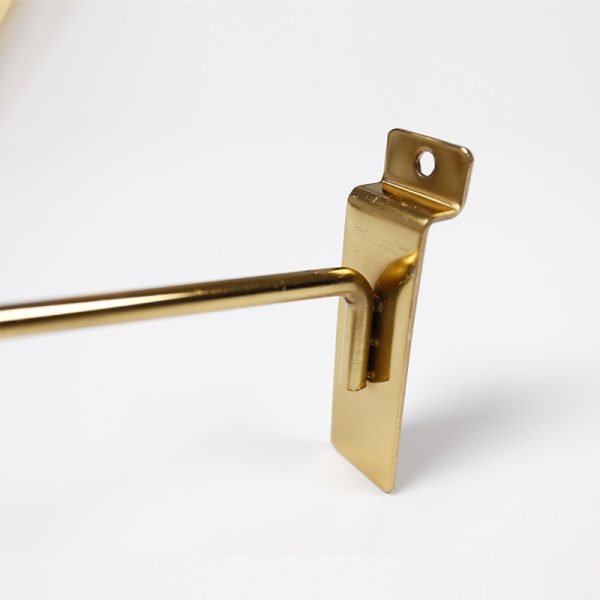 万用板3焊点挂钩 金色1 Gold Metal Slatwall Display Hook
