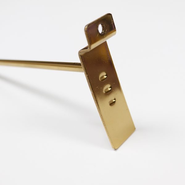 万用板3焊点挂钩 金色3 Gold Metal Slatwall Display Hook